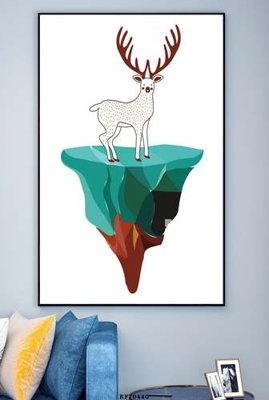 File in trần File tranh hiện đại pha lê gương KF70440 (bản gốc) mây trời