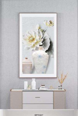 File in mica File tranh hiện đại pha lê gương KF70467 (bản gốc) làm vách ngăn