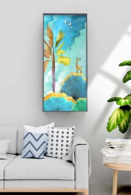 File gốc File tranh hiện đại pha lê gương KF70479 (ảnh chi tiết) để in ấn