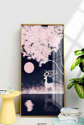 File tranh File tranh hiện đại pha lê gương KF70592 (gốc) chủ đề động vật