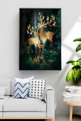 File tranh File tranh hiện đại pha lê gương KF70596 (gốc) chủ đề thành phố