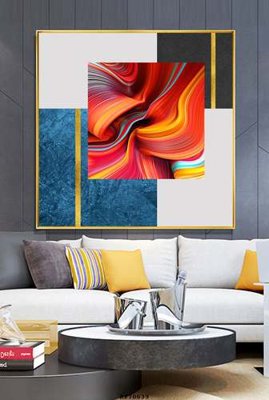 File gốc File tranh hiện đại pha lê gương KF70639 (in lụa) họa tiết 3D