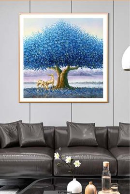 File in trần File tranh hiện đại pha lê gương KF70808 (bản gốc) phong cảnh