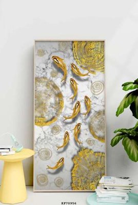 Hình ảnh file gốc in trần nhà File tranh hiện đại pha lê gương KF70956