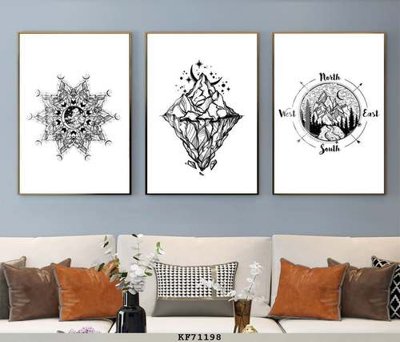 File tranh File tranh hiện đại pha lê gương KF71198 (bản gốc) treo phòng ăn