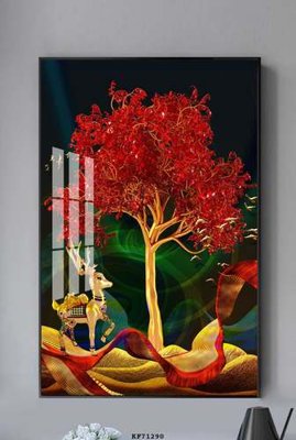 File gốc in ấn File tranh hiện đại pha lê gương KF71290 chất lượng vượt trội