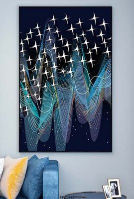 File tranh File tranh hiện đại pha lê gương KF71435 (gốc) chủ đề con người