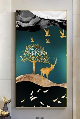 File gốc File tranh hiện đại pha lê gương KF71534 (in lụa) tranh thuận buồm