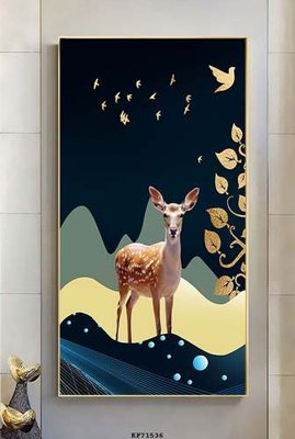 File tranh File tranh hiện đại pha lê gương KF71536 (bản gốc) in lụa dán tường