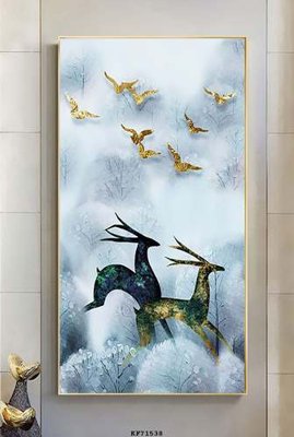 File tranh gốc File tranh hiện đại pha lê gương KF71538 chủ đề hiện đại