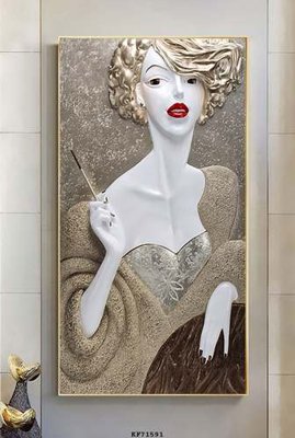 Download file gốc File tranh hiện đại pha lê gương KF71591 (in lụa) hoa lá