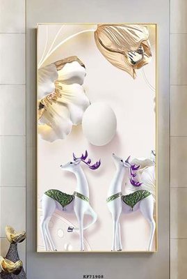 File ảnh File tranh hiện đại pha lê gương KF71908 (gốc) in Hiflex