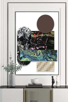 Ảnh gốc file in lụa File tranh hiện đại pha lê gương KF72107 chi tiết