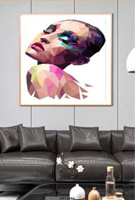 File gốc File tranh hiện đại pha lê gương KF72200 (in lụa) tranh mã đáo