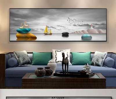 Ảnh gốc File tranh hiện đại pha lê gương KF72228 (nét căng) in mica