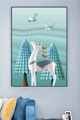 File ảnh File tranh hiện đại pha lê gương KF72269 (gốc) in PP, decal