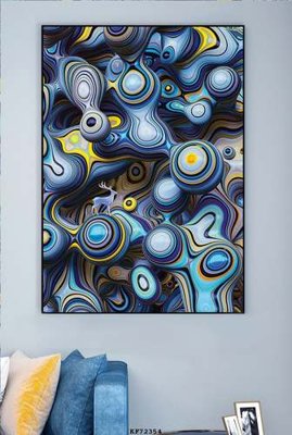 File gốc in ấn File tranh hiện đại pha lê gương KF72354 độ phân giải cao