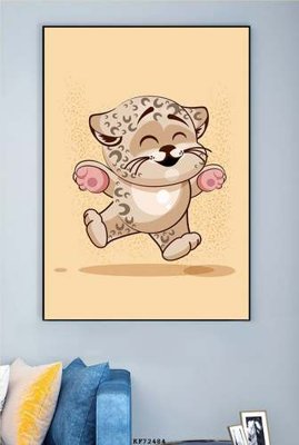 File tranh File tranh hiện đại pha lê gương KF72484 (gốc) chủ đề động vật