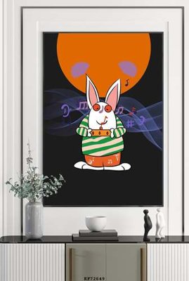 File tranh File tranh hiện đại pha lê gương KF72649 (bản gốc) treo quán cafe