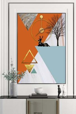 File tranh PSD File tranh hiện đại pha lê gương KF72668 chất lượng cao