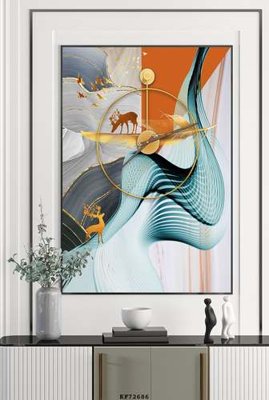 File gốc File tranh hiện đại pha lê gương KF72686 (in tráng gương) ốp tường