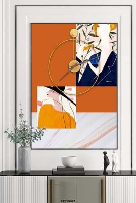 File in ấn File tranh hiện đại pha lê gương KF72687 chuyên nghiệp