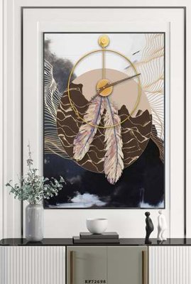 File gốc File tranh hiện đại pha lê gương KF72698 (in lụa) tranh phong thủy