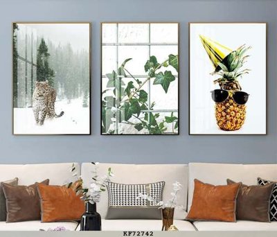 Download file gốc File tranh hiện đại pha lê gương KF72742 (in lụa) hoa lá