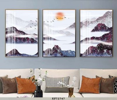 File tranh File tranh hiện đại pha lê gương KF72747 (gốc) chủ đề thiên nhiên