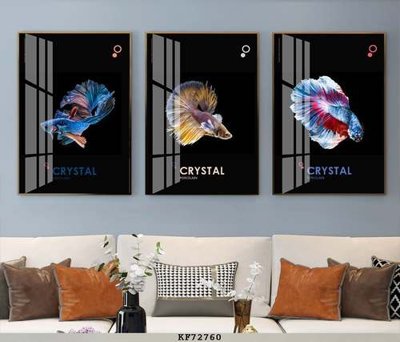 File in lụa File tranh hiện đại pha lê gương KF72760 (chất lượng cao) File tranh hiện đại pha lê gương KF72760