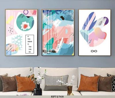 File gốc File tranh hiện đại pha lê gương KF72768 (in lụa) hoa văn cổ điển