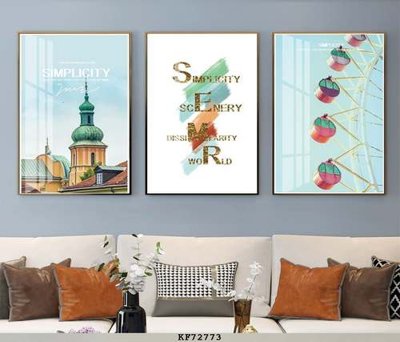 File tranh File tranh hiện đại pha lê gương KF72773 (bản gốc) in lụa dán tường