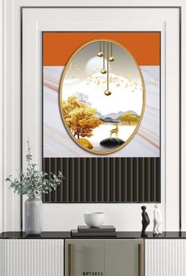 File in lụa File tranh hiện đại pha lê gương KF72811 (chất lượng cao) File tranh hiện đại pha lê gương KF72811