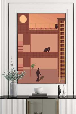 Download file File tranh hiện đại pha lê gương KF72922 (gốc) cho xưởng in