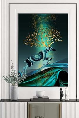 Tải file gốc File tranh hiện đại pha lê gương KF72951 dùng cho in ấn