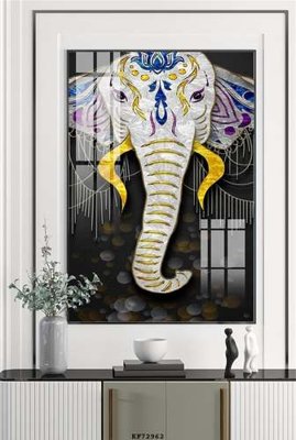 File tranh gốc in trần nhà File tranh hiện đại pha lê gương KF72962 3D