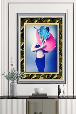 File gốc File tranh hiện đại pha lê gương KF73027 (bản quyền) cho in ấn