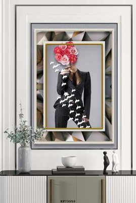 File tranh ảnh gốc File tranh hiện đại pha lê gương KF73050 dùng cho in khổ lớn