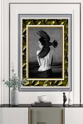 File gốc File tranh hiện đại pha lê gương KF73053 (in tráng gương) ốp tường