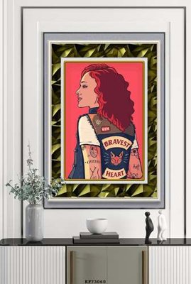 File tranh PSD File tranh hiện đại pha lê gương KF73060 chất lượng cao