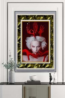 File gốc File tranh hiện đại pha lê gương KF73061 (PSD/TIFF) độ phân giải cao