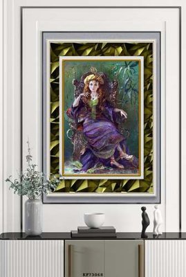 Tải file File tranh hiện đại pha lê gương KF73068 (PSD) cho in tranh 3D