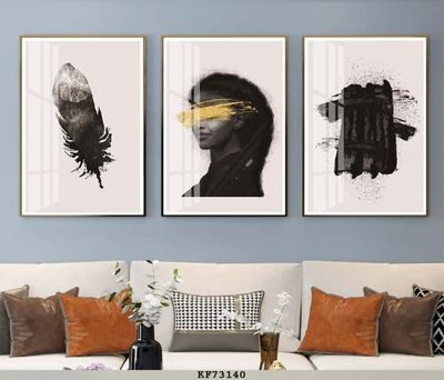 File gốc in mica File tranh hiện đại pha lê gương KF73140 chất lượng