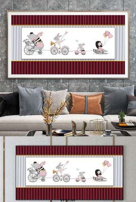 File in mica File tranh hiện đại pha lê gương KF73160 (bản gốc) làm vách ngăn