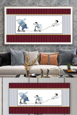 File gốc File tranh hiện đại pha lê gương KF73165 (in mica) làm bảng hiệu