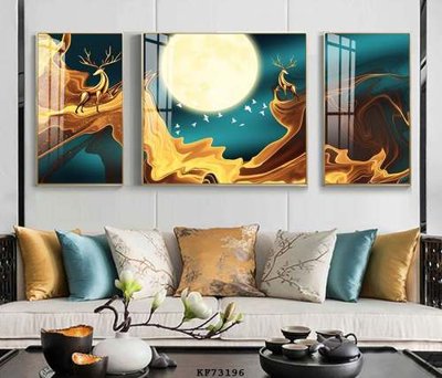 File tranh File tranh hiện đại pha lê gương KF73196 (ảnh gốc) in trần nhà