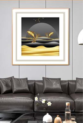 File tranh gốc in trần nhà File tranh hiện đại pha lê gương KF73209 3D