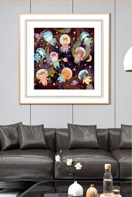 Ảnh gốc File tranh hiện đại pha lê gương KF73221 (siêu chi tiết) để in ấn