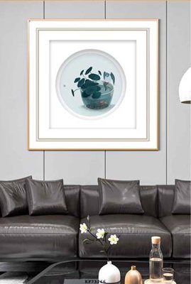 File tranh gốc in trần nhà File tranh hiện đại pha lê gương KF73266 3D