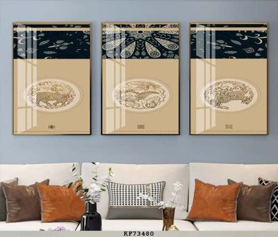 File in trần File tranh hiện đại pha lê gương KF73480 (bản gốc) trời sao